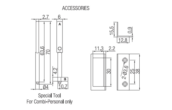 Ebco Combination Lock - Wood (vertical)